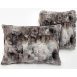 Coussin Luxe ZIBELINE Velours & Fausse Fourrure