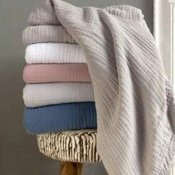 Couverture / Couvre Lit PORTO VECCHIO 100% Gaze De Coton 400 G/m²