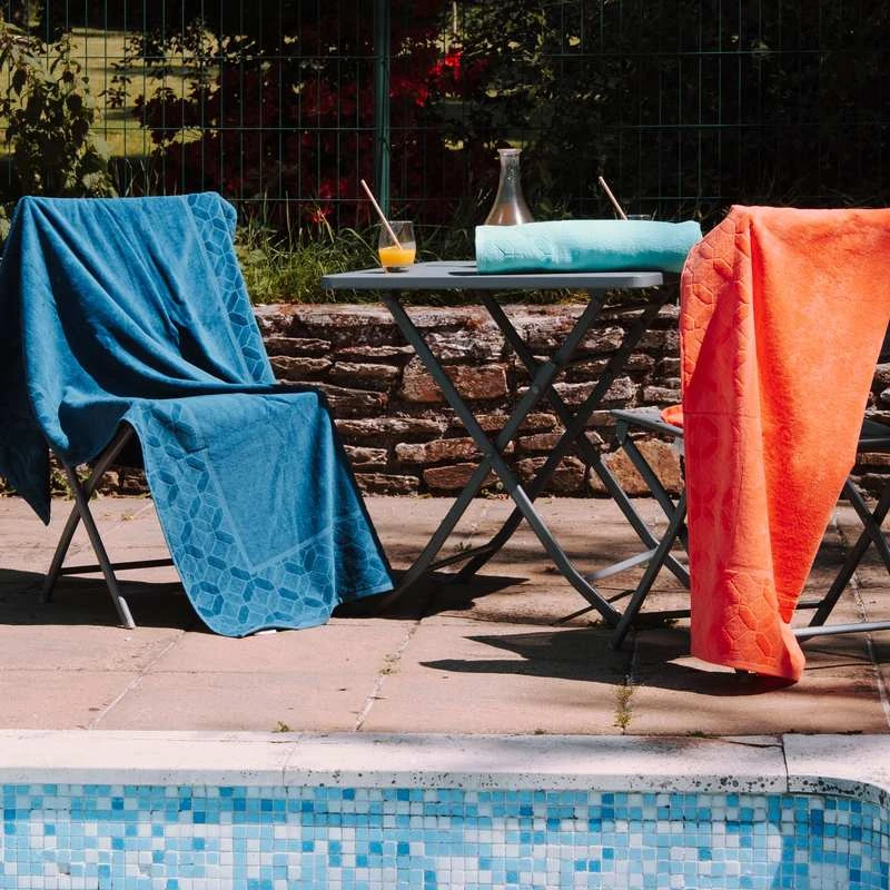 Drap De Plage LAGON 100% Coton Grande Taille 100 X 175 Cm 3 Drap De Plage LAGON 100% Coton Grande Taille 100 X 175 Cm