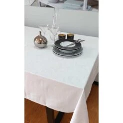 Lot De 3 Serviettes De Table SPIRALE Jacquard 100% Coton - Traitement Anti-Tâches -Literie Magasin lot de 3 serviettes de table spirale 2