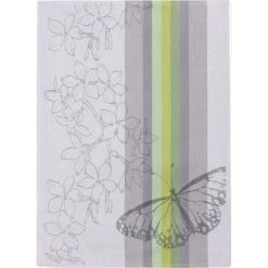 Lot De 3 Torchons PAPILLONS Métis 50% Coton 50% Lin - 50 X 70 Cm