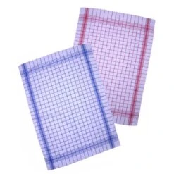 Lot De 4 Torchons CAMPAGNE Métis 55% Coton 45% Lin - 50 X 70 Cm