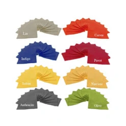 Lot De 6 Serviettes De Table YUCO 100% Coton 200 G/m² - 45 X 45 Cm