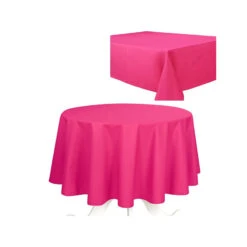 Nappe MOGADOR FUCHSIA - Effet Coton 100% Polyester 240 G/m²