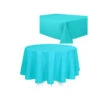 Nappe MOGADOR TURQUOISE - Effet Coton 100% Polyester 240 G/m² -Literie Magasin nappe de table uni effet coton 240g m2 turquoise