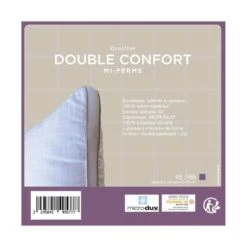 Oreiller Double Confort Luxe Mémoire De Forme/Microduv -Literie Magasin oreiller double confort luxe 1
