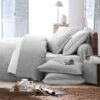 Parure De Draps ACTUEL GRIS 100% Coton 57 Fils/cm² -Literie Magasin parure de draps actuel gris 1 personne