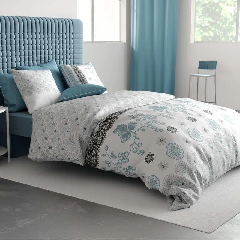 Parure Housse De Couette AMBRE 100% Coton 57 Fils/cm² 3 Parure Housse De Couette AMBRE 100% Coton 57 Fils/cm²