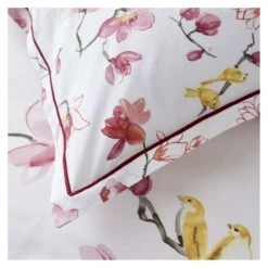 Parure Housse De Couette ELISA ROSE 100% Percale De Coton 80 Fils/cm²