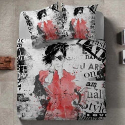 Parure Housse De Couette FASHION LADY 100% Satin De Coton 80 Fils/cm²