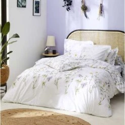 Parure Housse De Couette FOLIFLORA 100% Coton 57 Fils/cm²