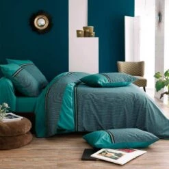 Parure Housse De Couette GUSTAV 100% Percale De Coton 80 Fils/cm² -Literie Magasin parure housse de couette gustav 1