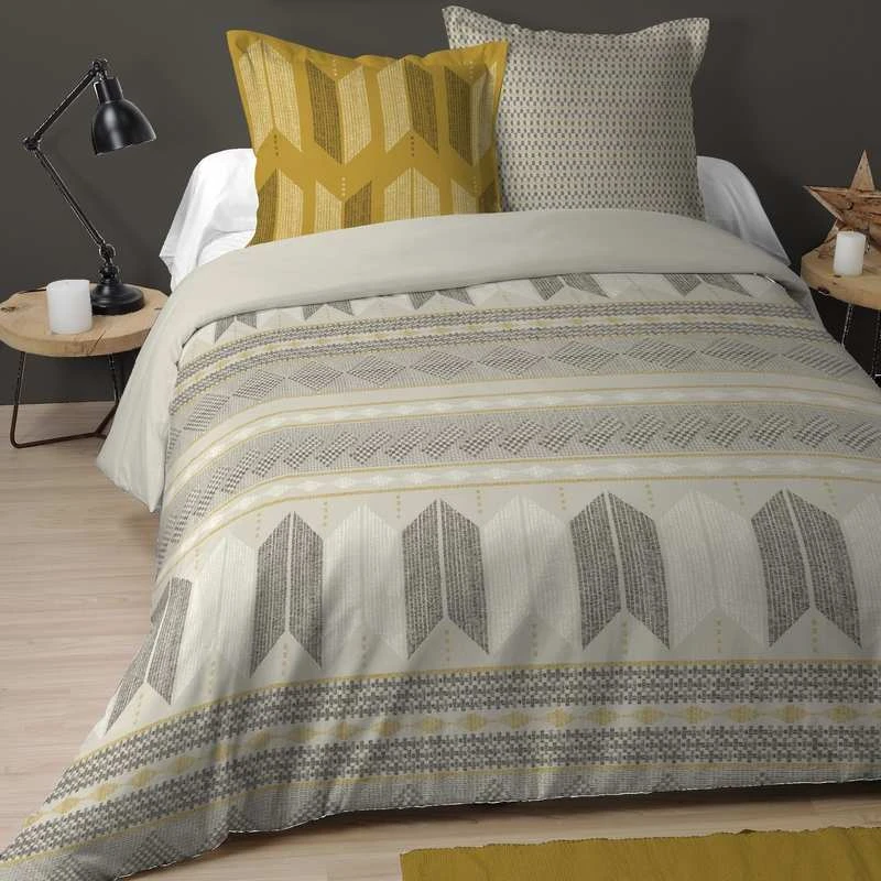 Parure Housse De Couette JEFF 100% Coton 57 Fils/cm² 3 Parure Housse De Couette JEFF 100% Coton 57 Fils/cm²