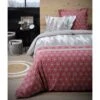 Parure Housse De Couette LAUZIÈRE ROUGE 100% Coton 52 Fils/cm² -Literie Magasin parure housse de couette lauziere rouge