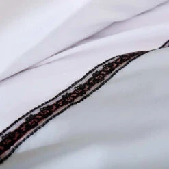 Parure Housse De Couette PASSION BLANC 100% Percale De Coton 80 Fils/cm²