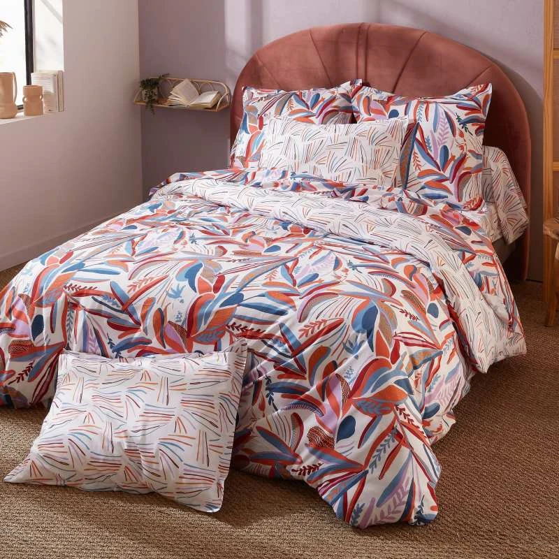 Parure Housse De Couette PERROQUET SALSA 100% Coton 57 Fils/cm² 3 Parure Housse De Couette PERROQUET SALSA 100% Coton 57 Fils/cm²