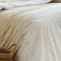 Parure Housse De Couette REFLET SABLE 100% Coton 57 Fils/cm²