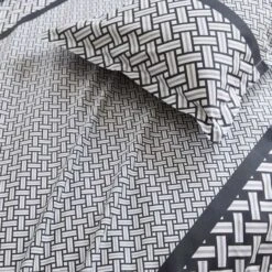 Parure Housse De Couette RIVIERA RÉGLISSE 100% Percale De Coton 80 Fils/cm²