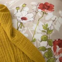 Literie Magasin -Literie Magasin parure housse de couette roseraie ficelle 1