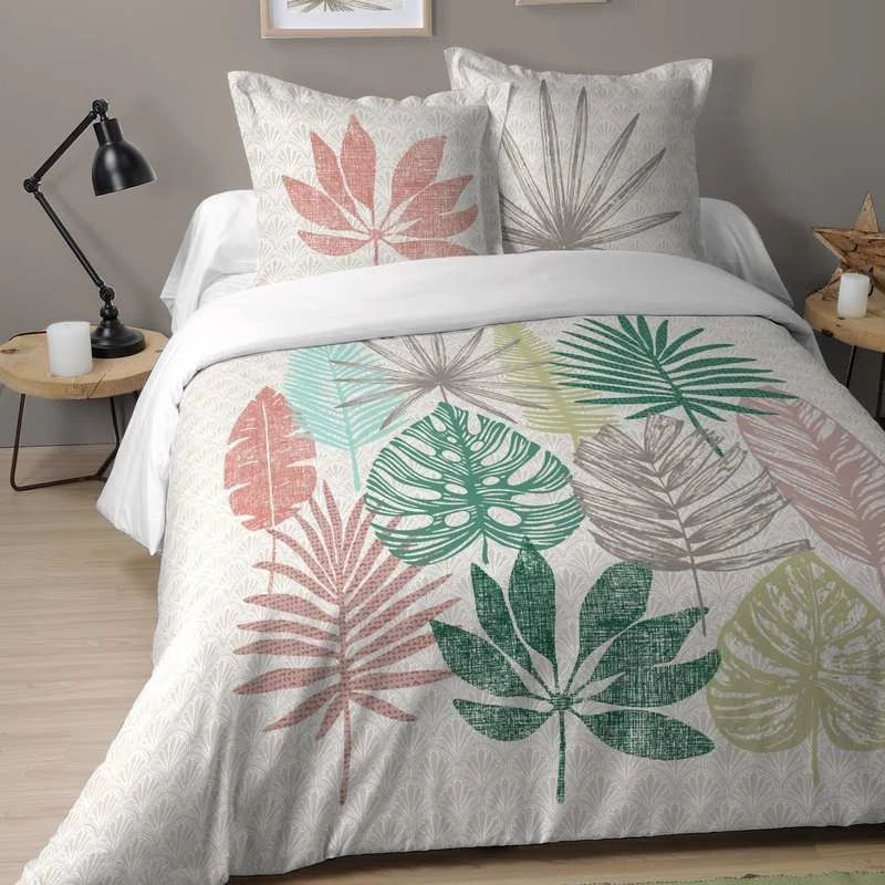 Parure Housse De Couette SINGAPOUR 100% Coton 57 Fils/cm² 3 Parure Housse De Couette SINGAPOUR 100% Coton 57 Fils/cm²