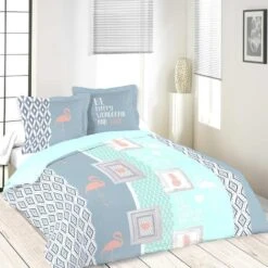 Parure Housse De Couette TROPIA 100% Coton 57 Fils/cm²