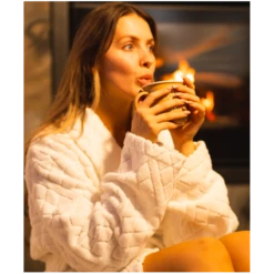 Peignoir De Bain RIVIERA Jacquard 100% Coton 500g/m2 -Literie Magasin peignoir de bain riviera 3