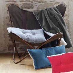 Plaid MÉRIBEL Velours & Fourrure - 130 X 150 Cm