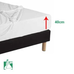 Protège Matelas MOLLETON - Bonnets 40 Cm. FIN DE SERIE 100% Coton 230 G/m²