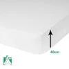 Protège Matelas MOLLETON LUXE - Bonnets 40 Cm 100% Coton 400 G/m² -Literie Magasin protege matelas molleton luxe bonnets 40 cm
