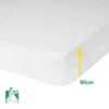 Protège Matelas MOLLETON LUXE - Bonnets 50 Cm 100% Coton 400 G/m² -Literie Magasin protege matelas molleton luxe bonnets 50 cm