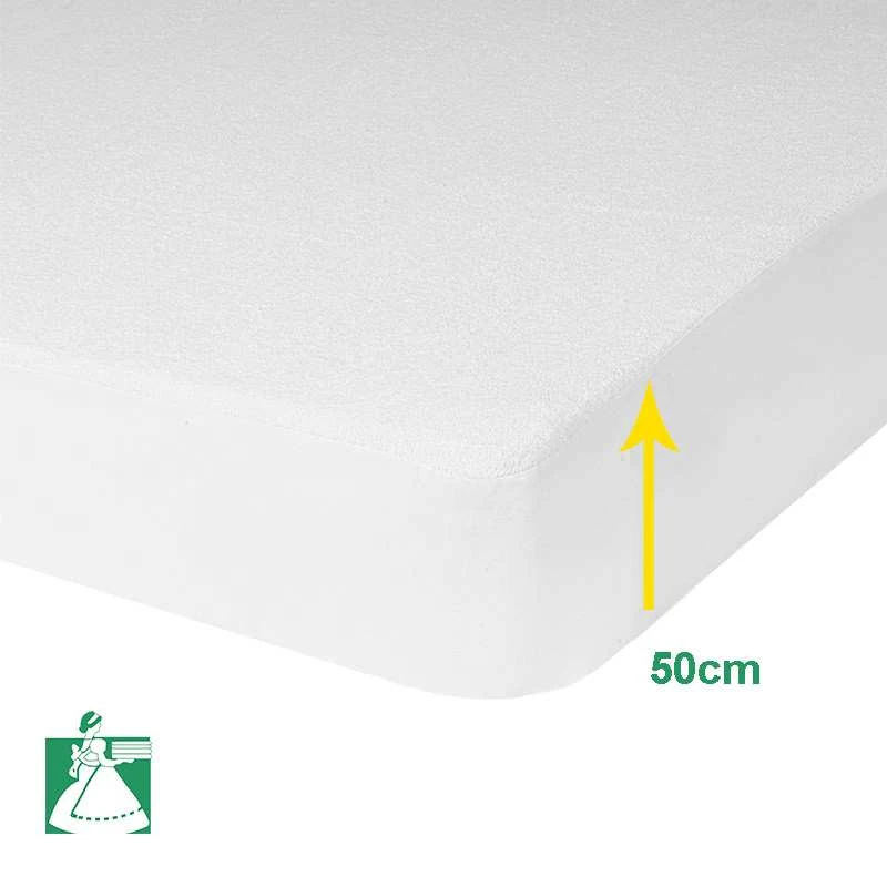 Protège Matelas MOLLETON LUXE - Bonnets 50 Cm 100% Coton 400 G/m² 3 Protège Matelas MOLLETON LUXE - Bonnets 50 Cm 100% Coton 400 G/m²