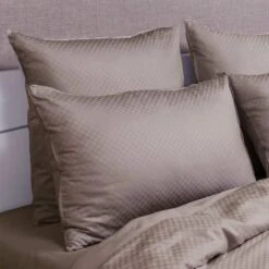 Taie D'Oreiller - Collection DAMIER - FIN DE SÉRIE 100% Satin De Coton 120 Fils/cm² -Literie Magasin taie d oreiller jacquard damier luxe 3