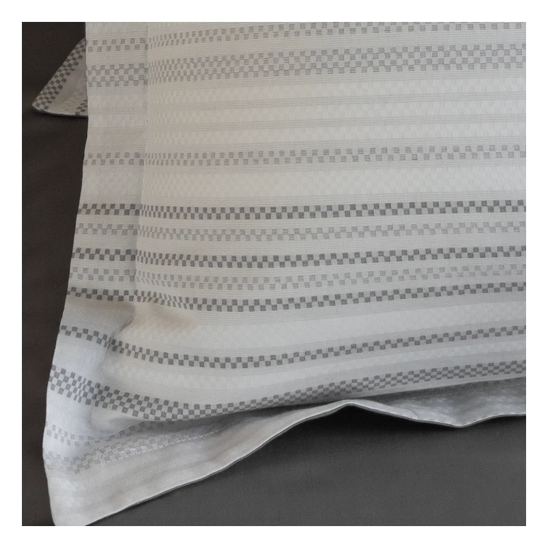 Taie D'Oreiller MANHATTAN ANTHRACITE 100% Satin De Coton 120 Fils/cm² 4 Taie D'Oreiller MANHATTAN ANTHRACITE 100% Satin De Coton 120 Fils/cm² – Image 2