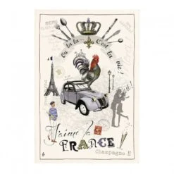 Torchon FRANCE PANORAMA 100% Coton - 48 X 72 Cm