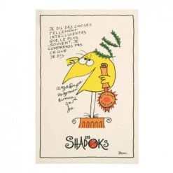 Torchon SHADOKS - INTELLIGENT 100% Coton - 48 X 72 Cm